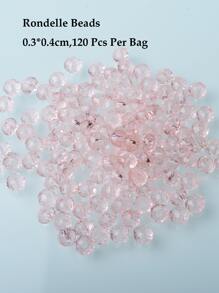 120pcs 0.4cm Glass Beads DIY Jewelry Accessory - Pink - View 3