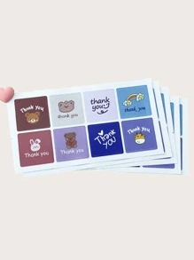 40pcs Cartoon Graphic Gift Sticker, Cute Gift Decoration Decal For Birthday Party - Multicolor - View 2