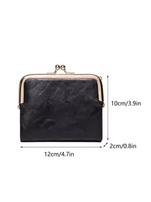 MIYIN Kiss Lock Cartão de Crédito Pequeno Zíper Bi-Fold Carteira Feminina Portátil Dinheiro Trabalhadores de Colarinho Branco Para Mulheres Trabalho Universitário Negócios Deslocamento Escritório Para Aniversário Para Casal Para Presente de Aniversário No Dia dos Namorados Presente Presente Para Mulheres Carteira Bolsa Carteira Pequena Carteira - Preto - Ver 7