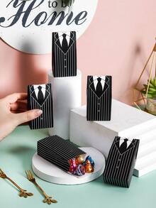 6 piezas Traje Caja de caramelo - Blanco y Negro - Ver 2