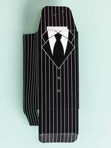 6 piezas Traje Caja de caramelo - Blanco y Negro - Ver 3