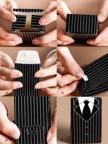 6 piezas Traje Caja de caramelo - Blanco y Negro - Ver 8