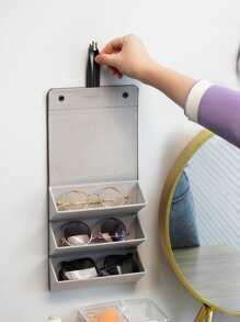 Túi lưu trữ kính treo tường 1pc 3 lưới - màu đen - Xem 3