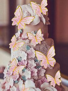 50 piezas Decoración de pastel con diseño de mariposa - Multicolor - Ver 5