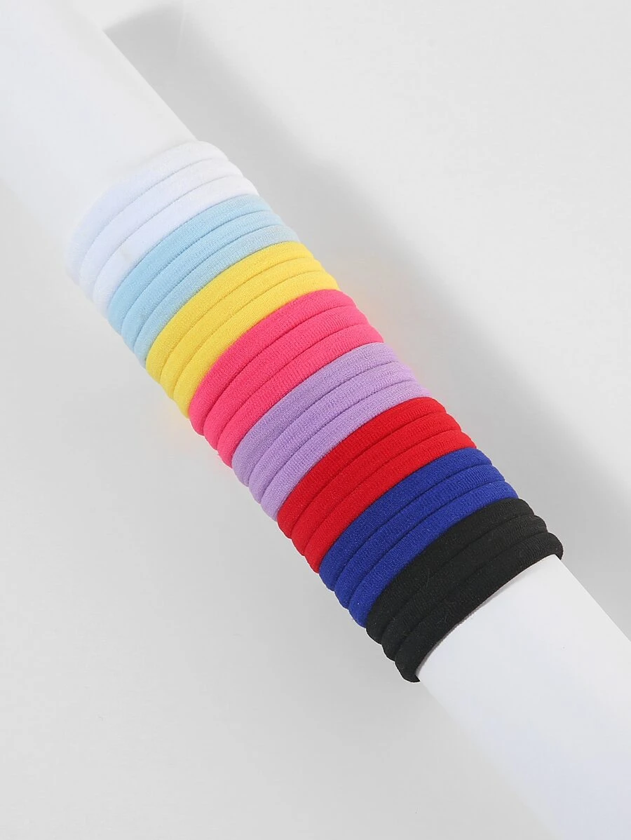 24pcs Solid Hair Tie