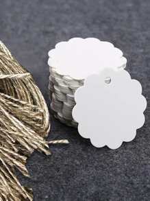 50个普通礼品包装标签情人节 - 白色 - 查看 2