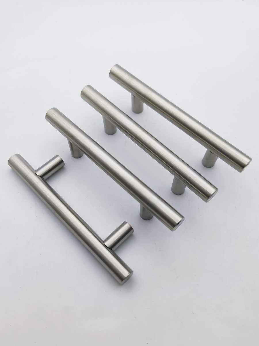 Tay nắm tủ inox (lỗ trung tâm 76mm) cho tủ quần áo và cửa tủ - Bạc - Xem 1