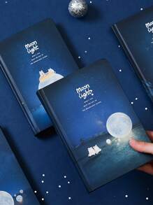 1pc Planet Print Glow In The Dark Random Notebook - Multicolor - View 4