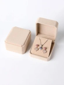 Hộp lưu trữ đồ trang sức 1 cái - Màu be - Xem 1