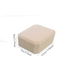 Hộp lưu trữ đồ trang sức 1 cái - Màu be - Xem 3