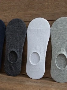 5pairs Men Solid Invisible Socks