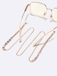 Phụ kiện trang trí hình học tiệc tùng Kính mắt xích cho phụ nữ - Vàng - Xem 2