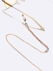 Phụ kiện trang trí hình học tiệc tùng Kính mắt xích cho phụ nữ - Vàng - Xem 3