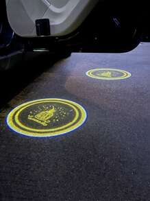 1pc LED Car Door Welcome Laser Projector - Black - View 1