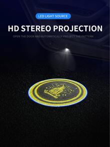 1pc LED Car Door Welcome Laser Projector - Black - View 6