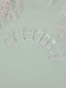 8 piezas soporte de anillo ajustable - transparente - Ver 3