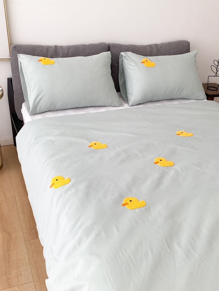 Tufted Duck Duvet Cover Set Without Filler - Green - View 1