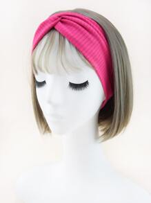 4pcs Women's Solid Color Criss-cross Headbands & Striped Hairbands Suitable For Daily Wear - Multicolor - View 4