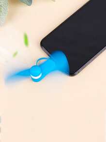 1 pieza Ventilador de teléfono de doble puerto - Azul - Ver 3