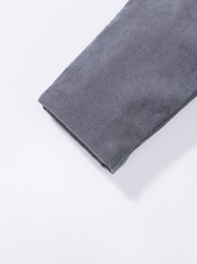 SHEIN Toddler Boys Dual Pocket Overall Jumpsuit - Dark Grey - View 3