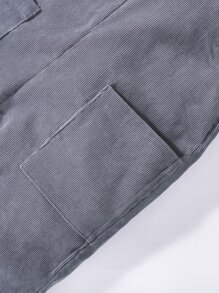 SHEIN Toddler Boys Dual Pocket Overall Jumpsuit - Dark Grey - View 6
