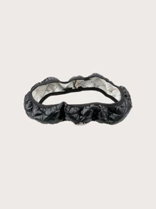 Cubierta de volante con diseño de corona de coche - Negro - Ver 2