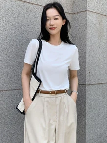 DAZY 方形扣皮帶 - 棕色 - 查看 7