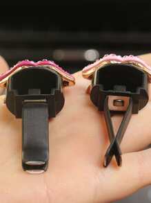 水鑽嘴唇設計汽車出風口裝飾物