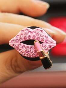 水鑽嘴唇設計汽車出風口裝飾物