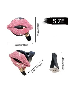 水鑽嘴唇設計汽車出風口裝飾物