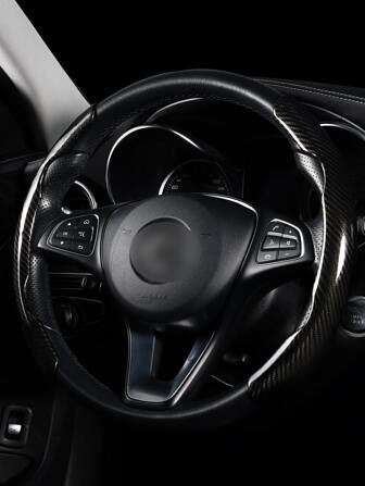 2pcs Solid Car Steering Wheel Cover