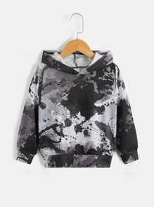 SHEIN Young Boys Splash Ink Print Sweatshirt - Multicolor - View 1
