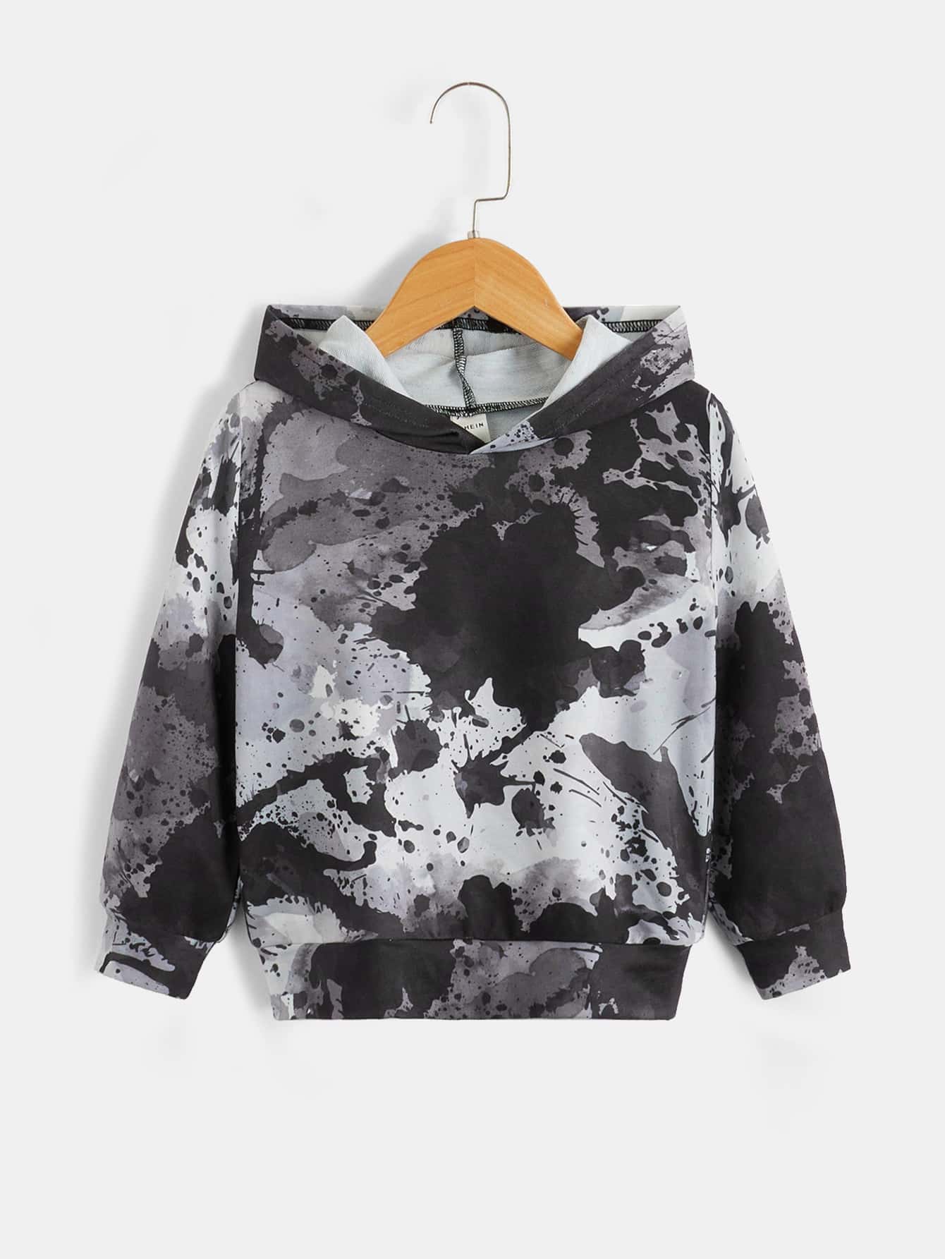 SHEIN Young Boys Splash Ink Print Sweatshirt - Multicolor - View 1