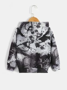 SHEIN Young Boys Splash Ink Print Sweatshirt - Multicolor - View 2