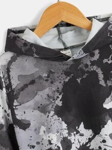 SHEIN Young Boys Splash Ink Print Sweatshirt - Multicolor - View 3