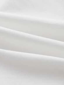 Manfinity NiteLyfe Nam Áo sơ mi Bông Chất rắn Ngực đơn Không nút Curved Hem - trắng - Xem 3