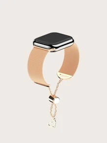Correa milanesa ajustable y de moda de acero inoxidable compatible con Apple Watch1 ~ 8 Series - Oro rosa - Ver 1