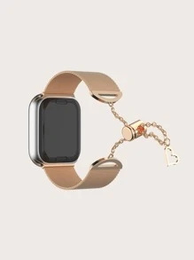 Correa milanesa ajustable y de moda de acero inoxidable compatible con Apple Watch1 ~ 8 Series - Oro rosa - Ver 2