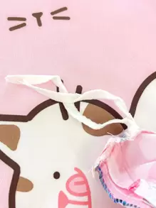 Cartoon Cat Pattern Duvet Cover Set Without Filler - Multicolor - View 6