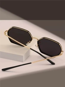 2000 年代风格几何框架时尚眼镜太阳镜，打造复古波西米亚风格太阳镜海滩太阳镜女士海滩配饰太阳镜太阳镜太阳镜色调基本款和适合毛衣牛仔裤运动裤连帽衫夹克连衣裙和长袖衬衫情人节时尚遮阳优雅装扮家庭出游旅行度假夏季海滩度假、户外、旅行 - 灰色 - 查看 5