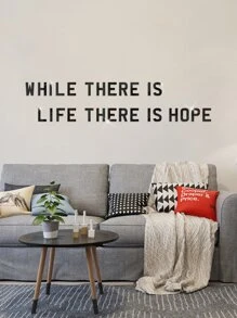 1 件字母图形镜面墙贴最佳礼物 - 黑色 - 查看 3