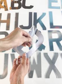 1 miếng dán tường hình chữ cái đẹp nhất làm quà tặng - Bạc - Xem 5