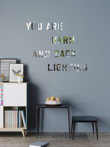 1 miếng dán tường hình chữ cái đẹp nhất làm quà tặng - Bạc - Xem 8