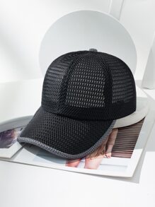 Hombres Gorra de béisbol transpirable - Negro - Ver 1