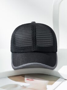 Hombres Gorra de béisbol transpirable - Negro - Ver 2