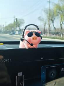 Cartoon Pig Car Pendant Rearview Mirror Decor