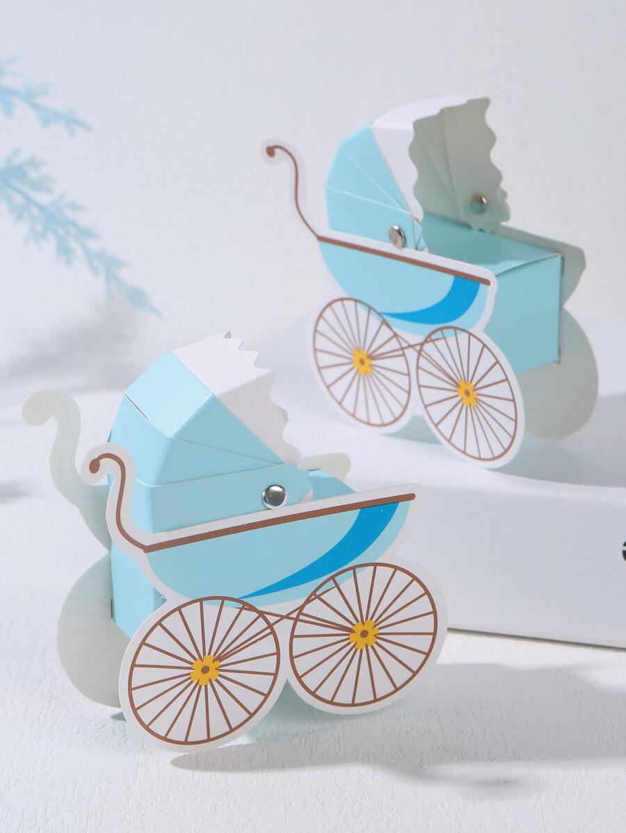 2入組藍色嬰兒車造型禮盒 - 彩色 - 查看 1