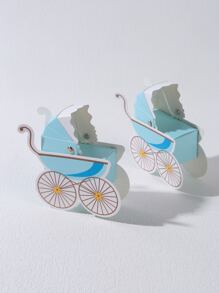 2入組藍色嬰兒車造型禮盒 - 彩色 - 查看 4