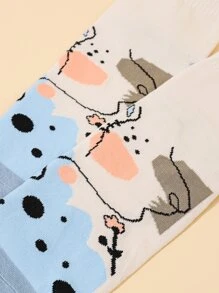 Calcetines con estampado de dibujos animados - Multicolor - Ver 3