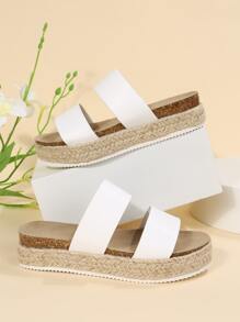 Giày bệt dày và Dép nêm Nữ - trắng - Xem 5